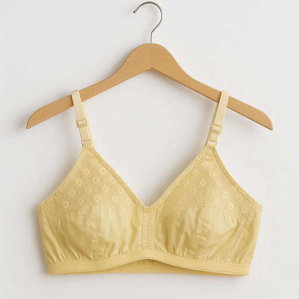 Velvy Comfortable Cotton Embroidered Non-Padded Bra