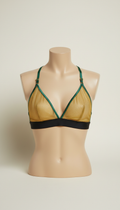 Luxe Gold Silk Mesh Bralette